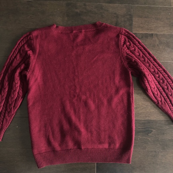 H&M deep burgandy knit sweater - Picture 4 of 6